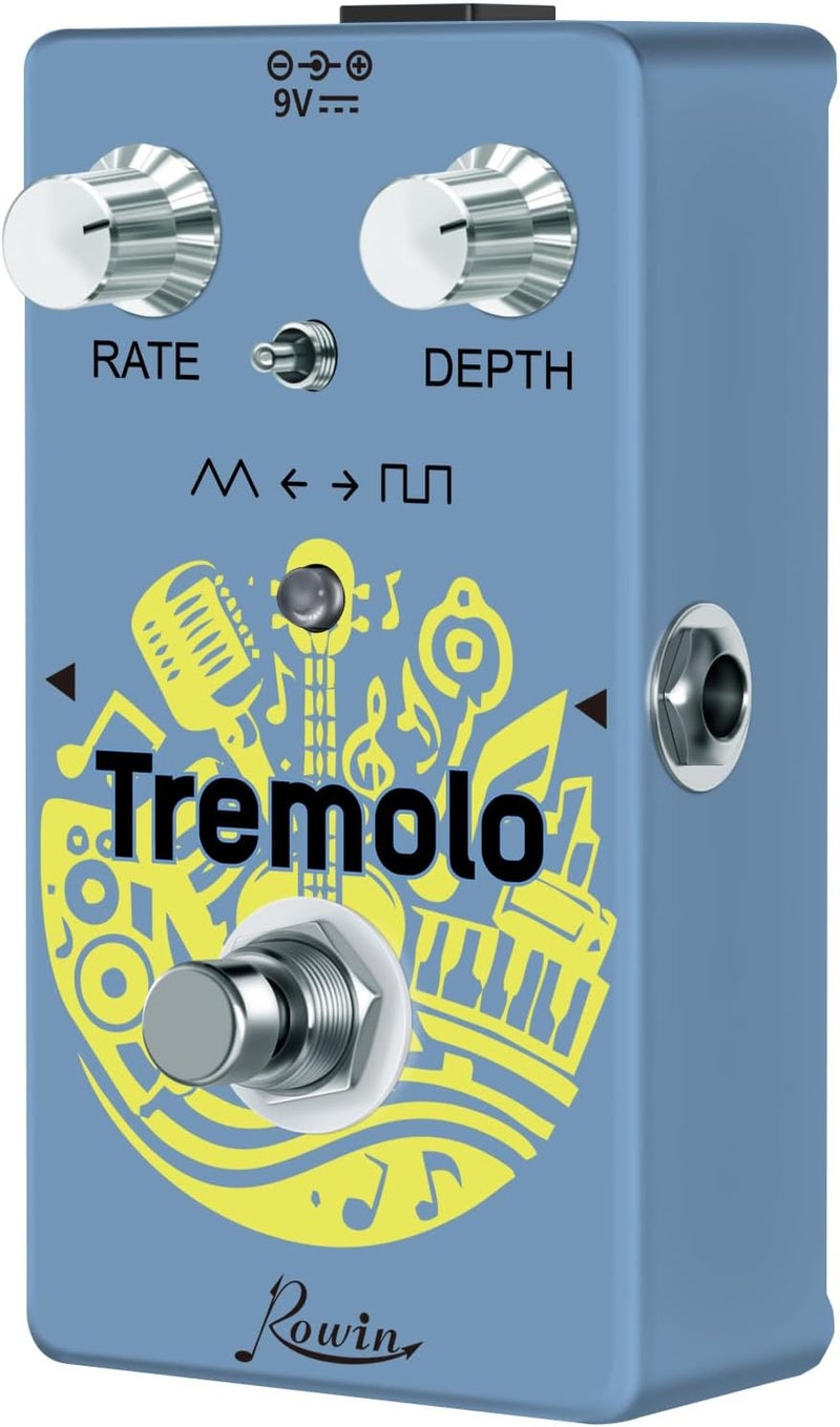 IOppWin Rowin RE-07 Tremolo Pedal for Electric Guitar, Classic Vintage Amp-Style Wave, Warm Pulsating Modulation, True Bypass Compact Effect - Image 5